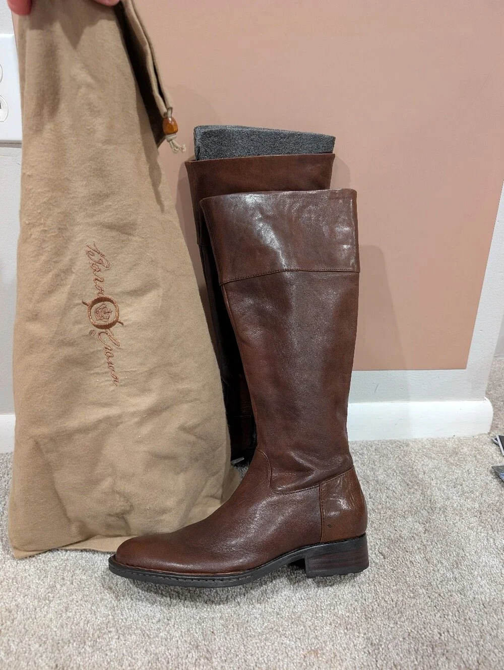 NEW Born Brown Leather Knee-High Riding Boots